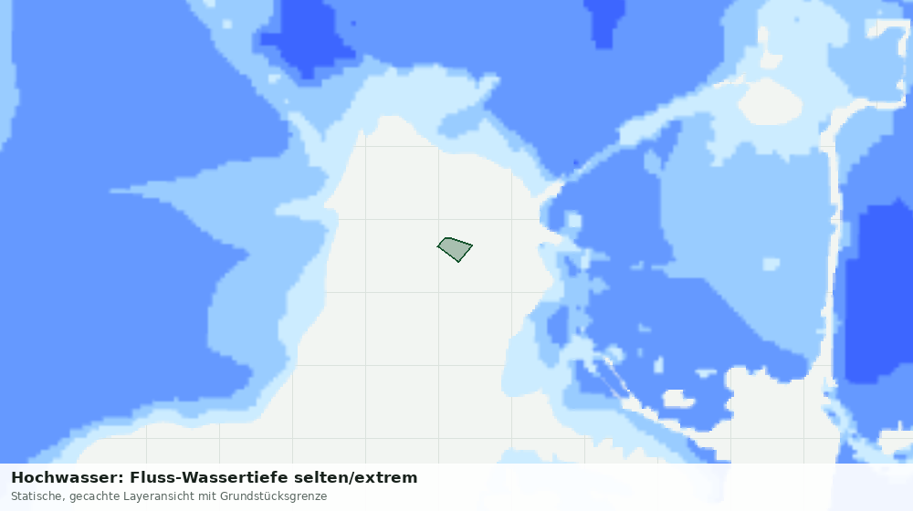 Statische Kartenansicht: Hochwasser: Fluss-Wassertiefe selten/extrem