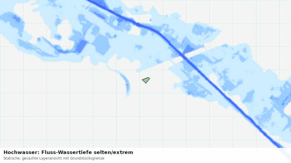 Statische Kartenansicht: Hochwasser: Fluss-Wassertiefe selten/extrem