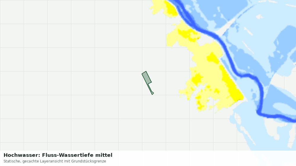 Statische Kartenansicht: Hochwasser: Fluss-Wassertiefe mittel