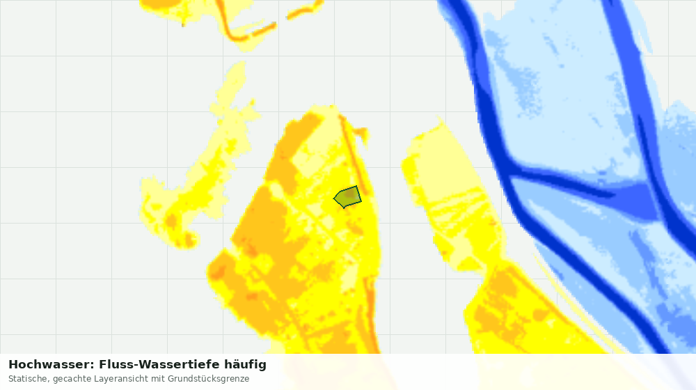 Statische Kartenansicht: Hochwasser: Fluss-Wassertiefe häufig