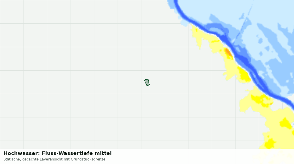 Statische Kartenansicht: Hochwasser: Fluss-Wassertiefe mittel