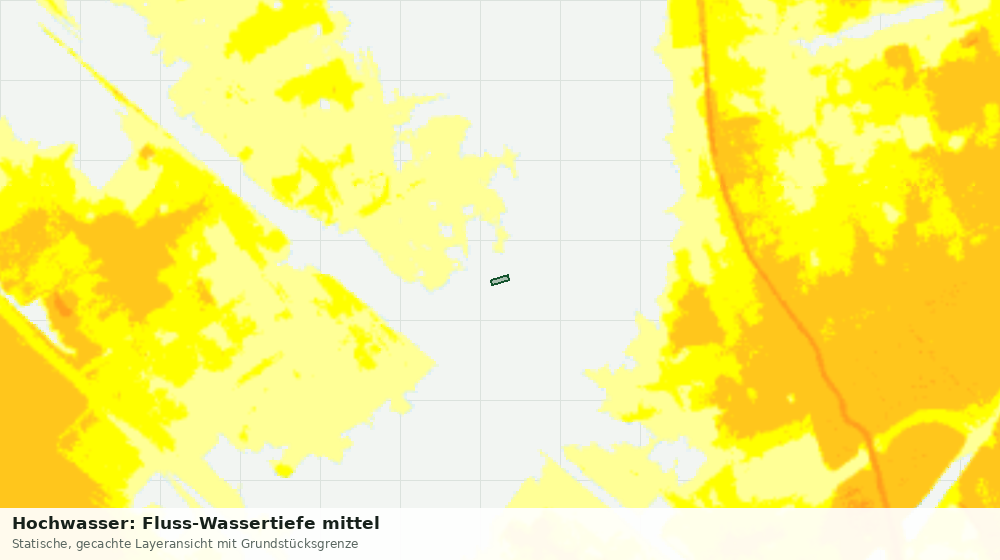 Statische Kartenansicht: Hochwasser: Fluss-Wassertiefe mittel