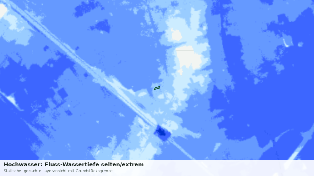 Statische Kartenansicht: Hochwasser: Fluss-Wassertiefe selten/extrem