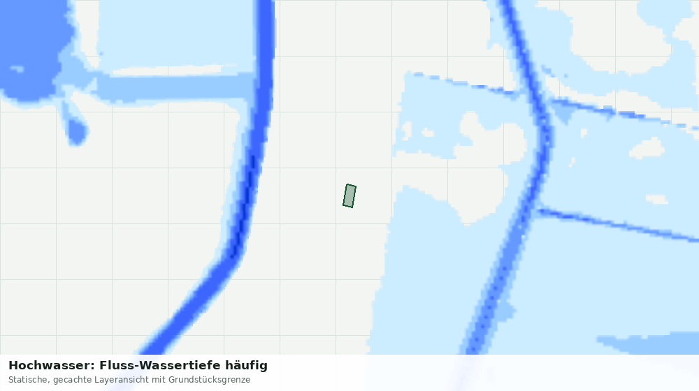 Statische Kartenansicht: Hochwasser: Fluss-Wassertiefe häufig