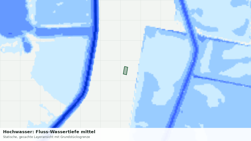 Statische Kartenansicht: Hochwasser: Fluss-Wassertiefe mittel