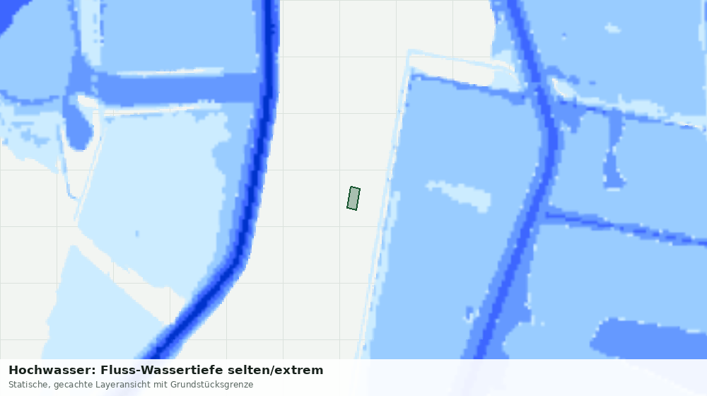 Statische Kartenansicht: Hochwasser: Fluss-Wassertiefe selten/extrem