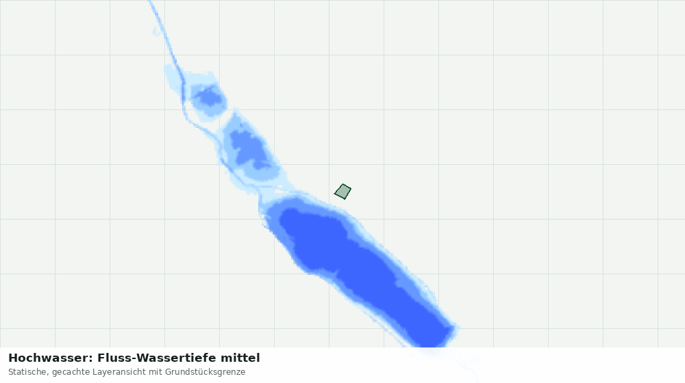 Statische Kartenansicht: Hochwasser: Fluss-Wassertiefe mittel