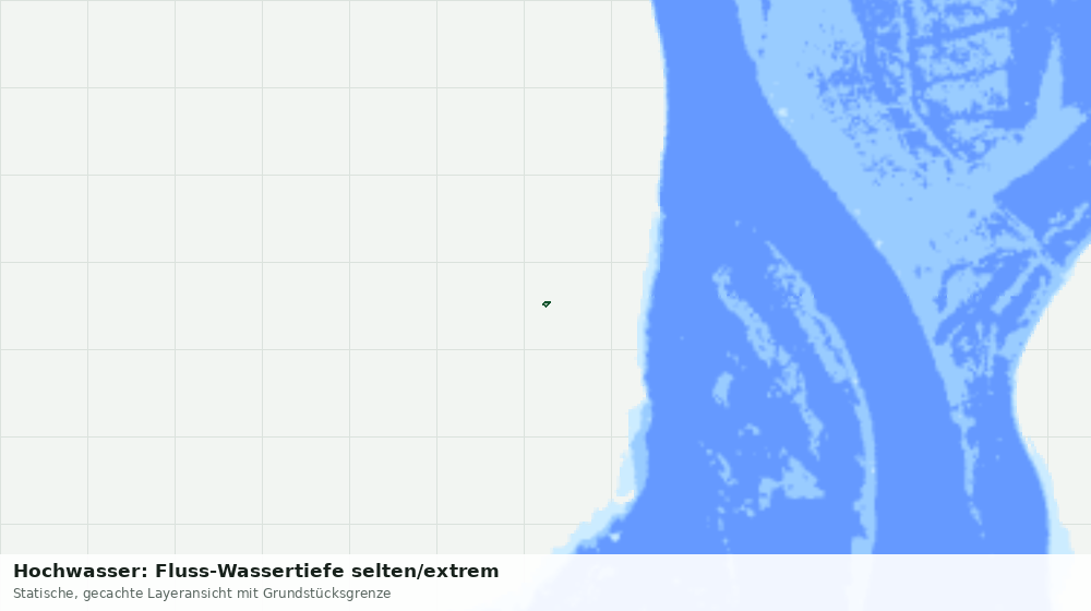 Statische Kartenansicht: Hochwasser: Fluss-Wassertiefe selten/extrem