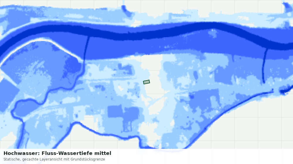 Statische Kartenansicht: Hochwasser: Fluss-Wassertiefe mittel