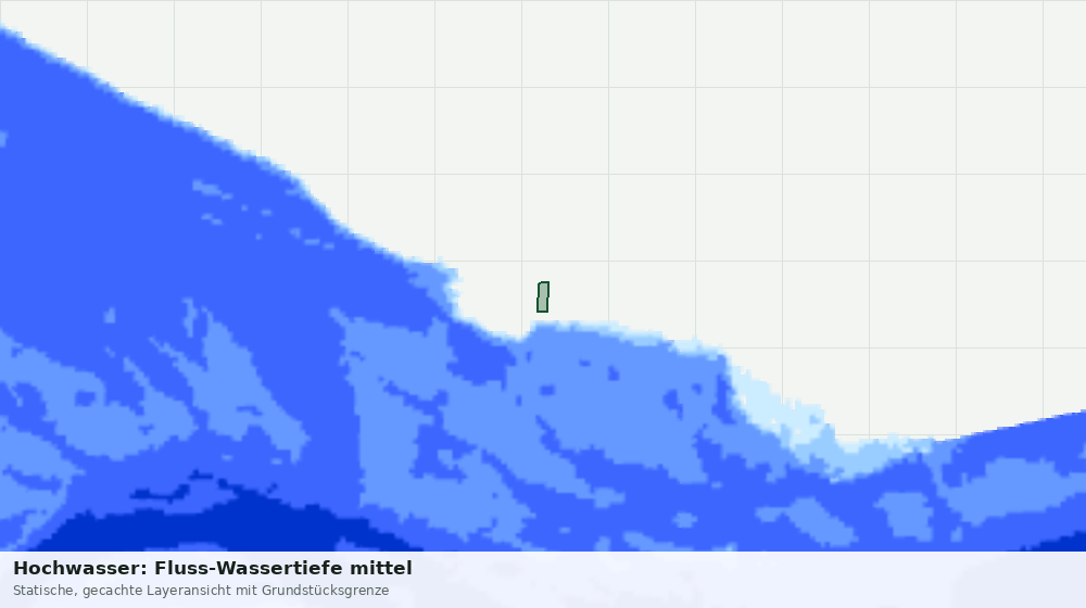 Statische Kartenansicht: Hochwasser: Fluss-Wassertiefe mittel