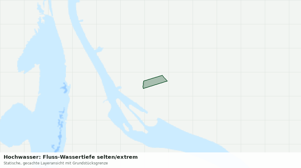 Statische Kartenansicht: Hochwasser: Fluss-Wassertiefe selten/extrem