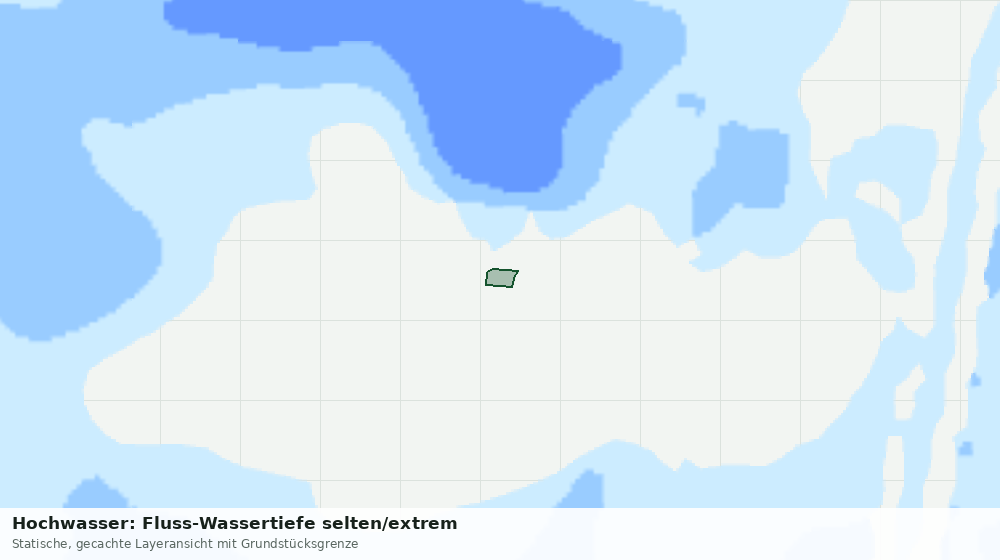 Statische Kartenansicht: Hochwasser: Fluss-Wassertiefe selten/extrem