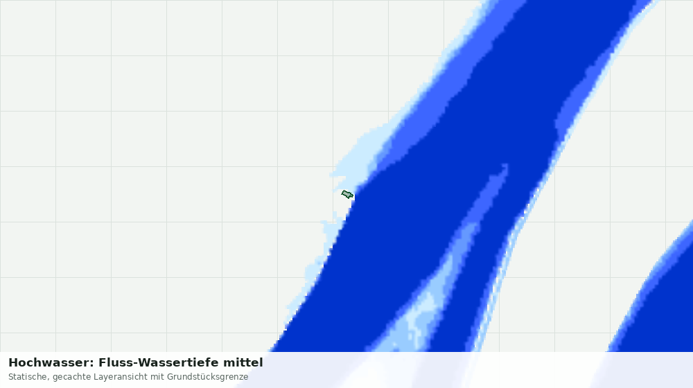 Statische Kartenansicht: Hochwasser: Fluss-Wassertiefe mittel