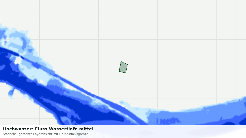 Statische Kartenansicht: Hochwasser: Fluss-Wassertiefe mittel