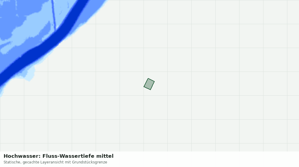 Statische Kartenansicht: Hochwasser: Fluss-Wassertiefe mittel
