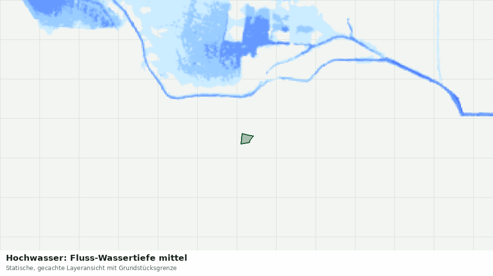 Statische Kartenansicht: Hochwasser: Fluss-Wassertiefe mittel