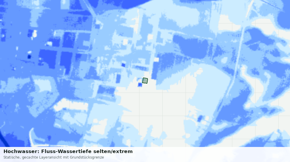 Statische Kartenansicht: Hochwasser: Fluss-Wassertiefe selten/extrem