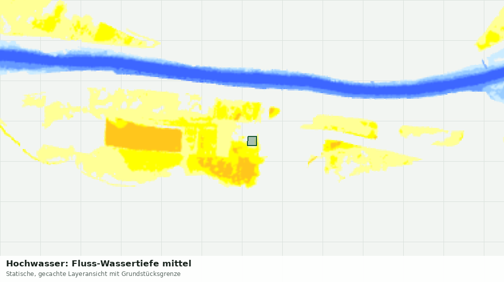 Statische Kartenansicht: Hochwasser: Fluss-Wassertiefe mittel