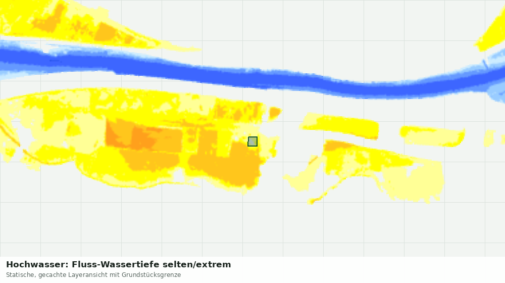 Statische Kartenansicht: Hochwasser: Fluss-Wassertiefe selten/extrem