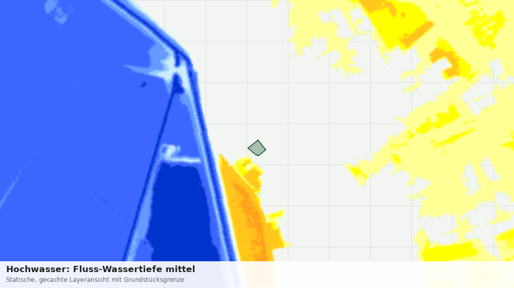 Statische Kartenansicht: Hochwasser: Fluss-Wassertiefe mittel