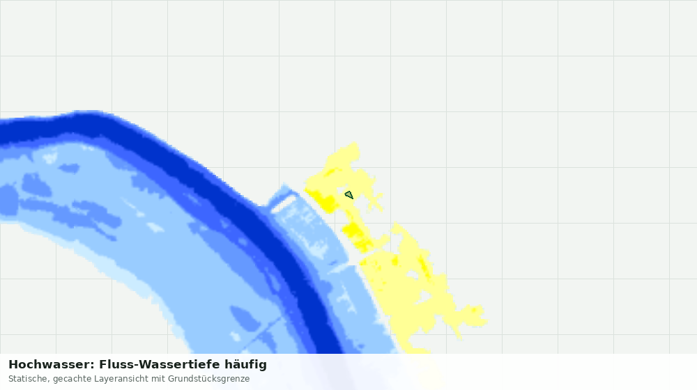 Statische Kartenansicht: Hochwasser: Fluss-Wassertiefe häufig