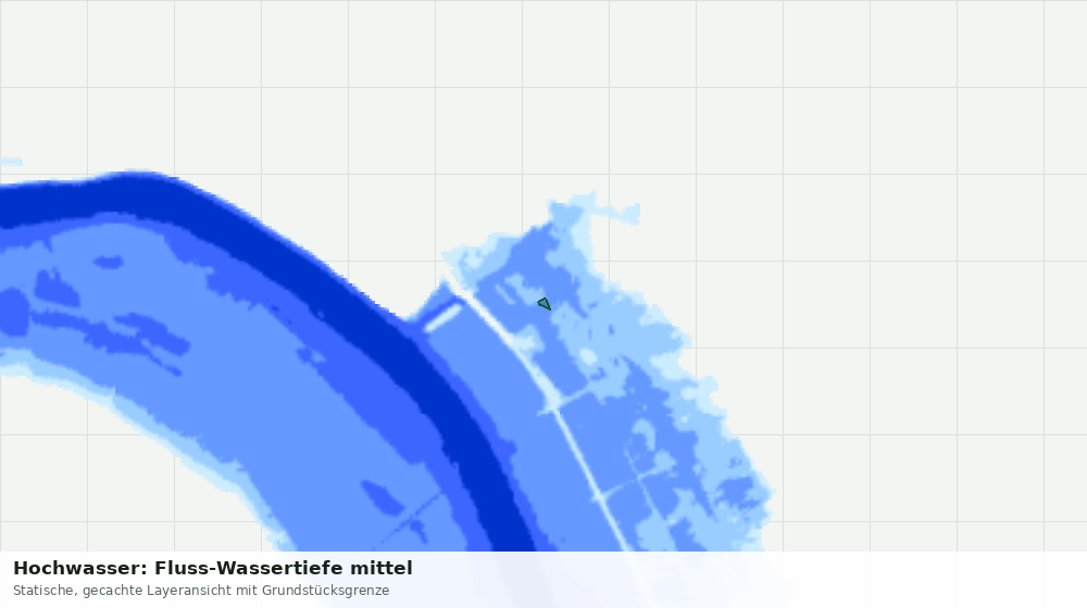 Statische Kartenansicht: Hochwasser: Fluss-Wassertiefe mittel