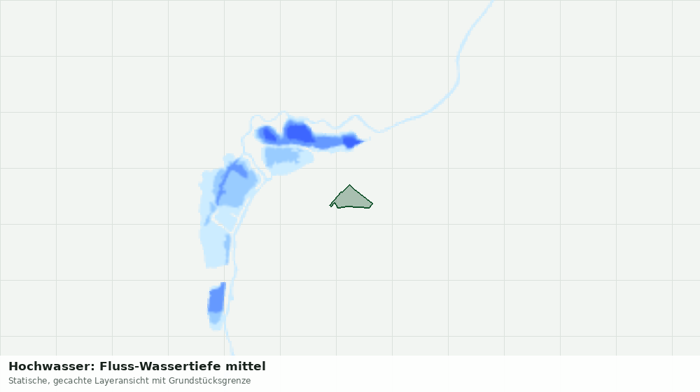 Statische Kartenansicht: Hochwasser: Fluss-Wassertiefe mittel
