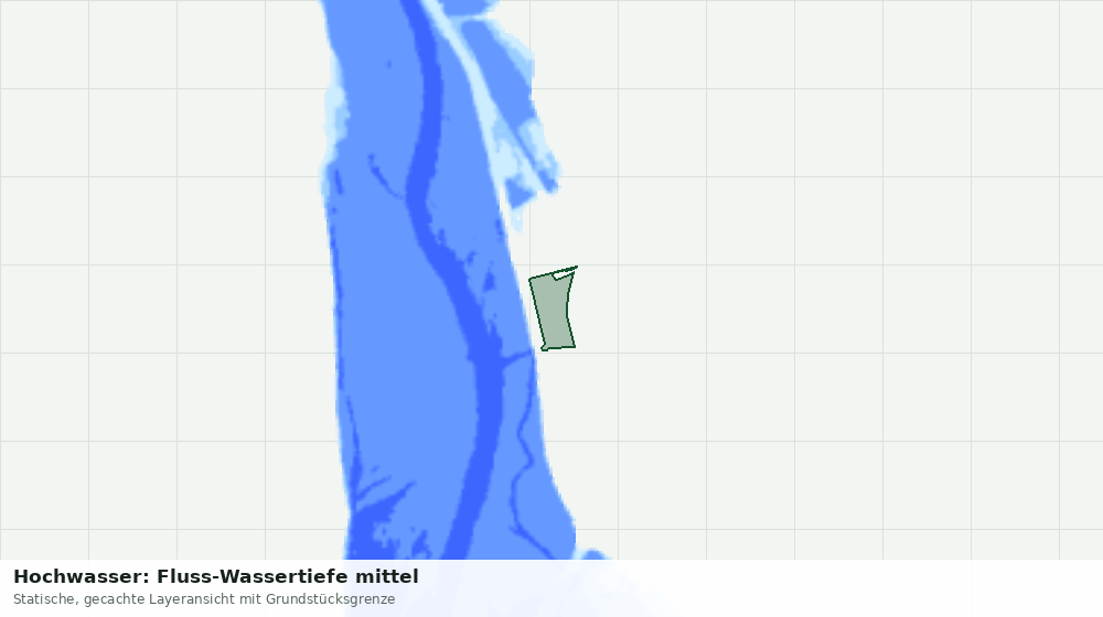 Statische Kartenansicht: Hochwasser: Fluss-Wassertiefe mittel