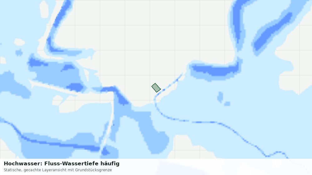 Statische Kartenansicht: Hochwasser: Fluss-Wassertiefe häufig