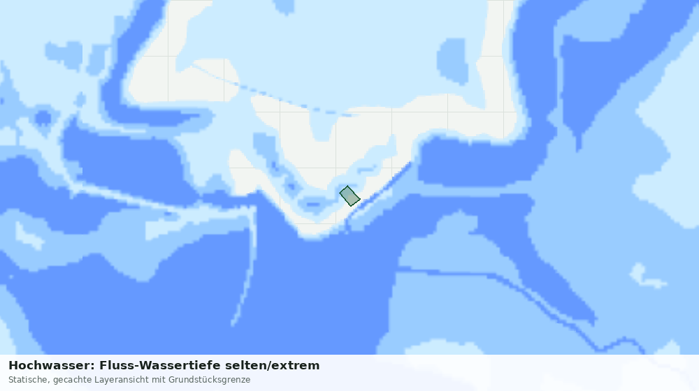 Statische Kartenansicht: Hochwasser: Fluss-Wassertiefe selten/extrem