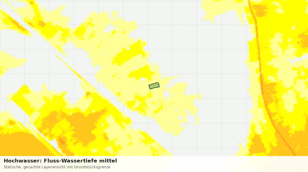 Statische Kartenansicht: Hochwasser: Fluss-Wassertiefe mittel