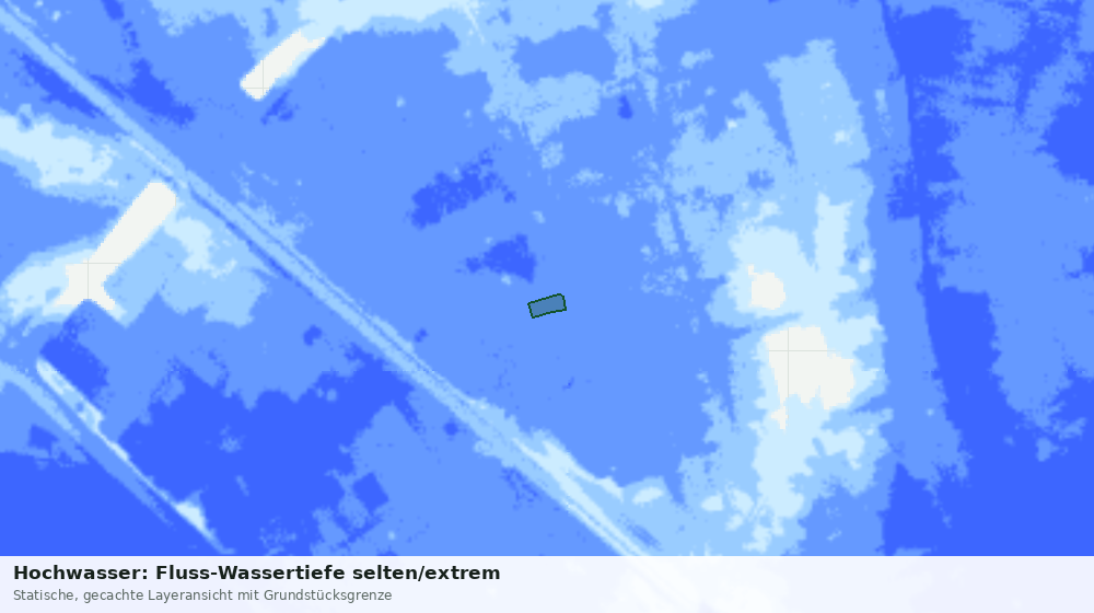 Statische Kartenansicht: Hochwasser: Fluss-Wassertiefe selten/extrem