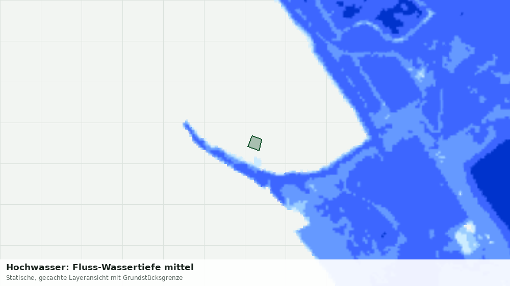 Statische Kartenansicht: Hochwasser: Fluss-Wassertiefe mittel