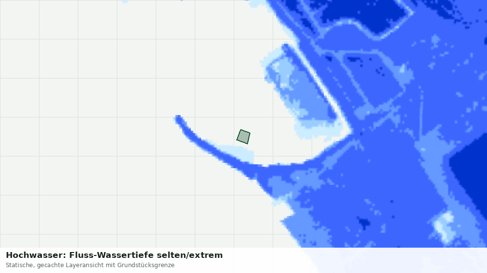 Statische Kartenansicht: Hochwasser: Fluss-Wassertiefe selten/extrem