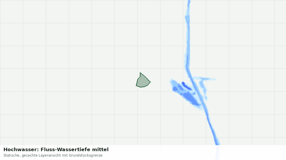 Statische Kartenansicht: Hochwasser: Fluss-Wassertiefe mittel