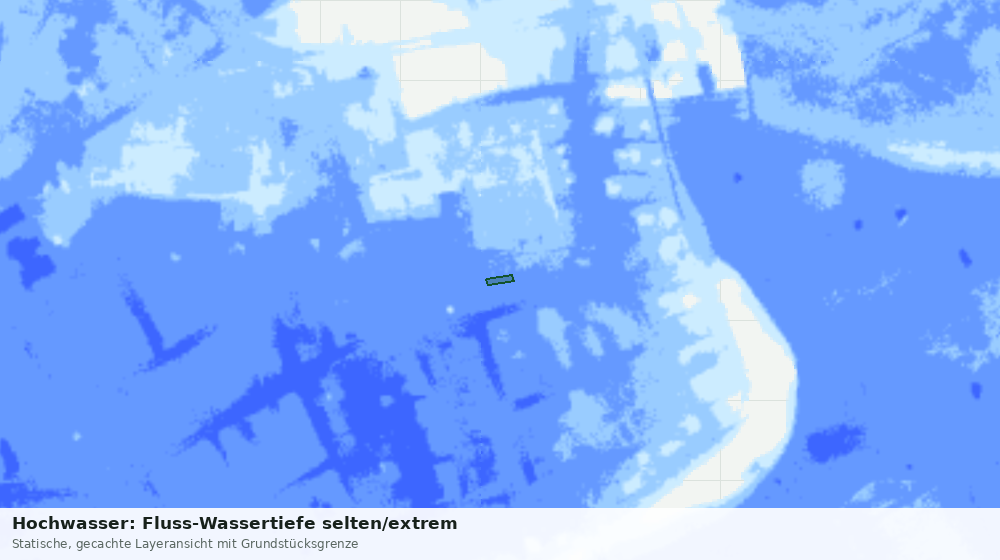 Statische Kartenansicht: Hochwasser: Fluss-Wassertiefe selten/extrem