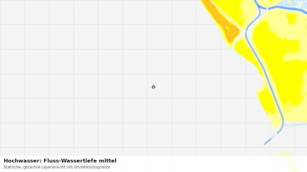 Statische Kartenansicht: Hochwasser: Fluss-Wassertiefe mittel