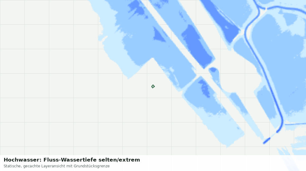 Statische Kartenansicht: Hochwasser: Fluss-Wassertiefe selten/extrem