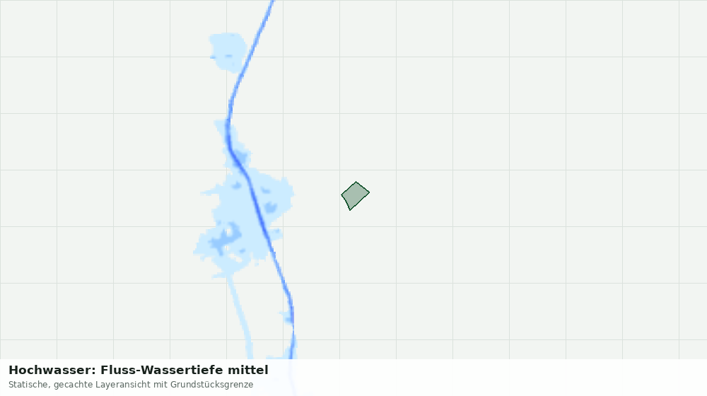 Statische Kartenansicht: Hochwasser: Fluss-Wassertiefe mittel