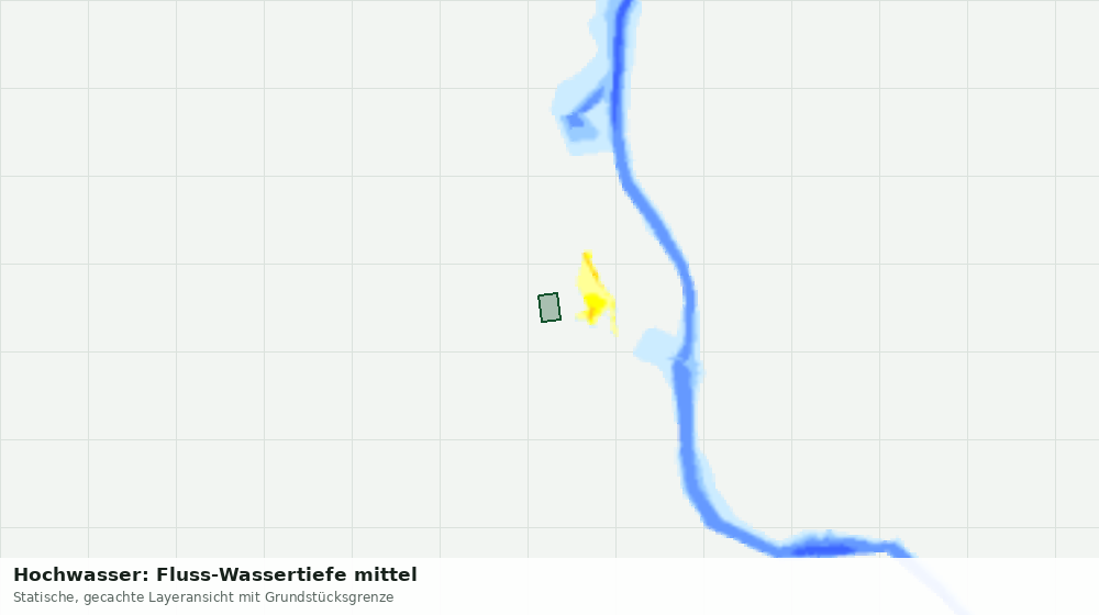 Statische Kartenansicht: Hochwasser: Fluss-Wassertiefe mittel