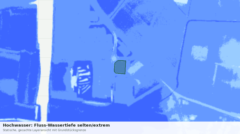 Statische Kartenansicht: Hochwasser: Fluss-Wassertiefe selten/extrem