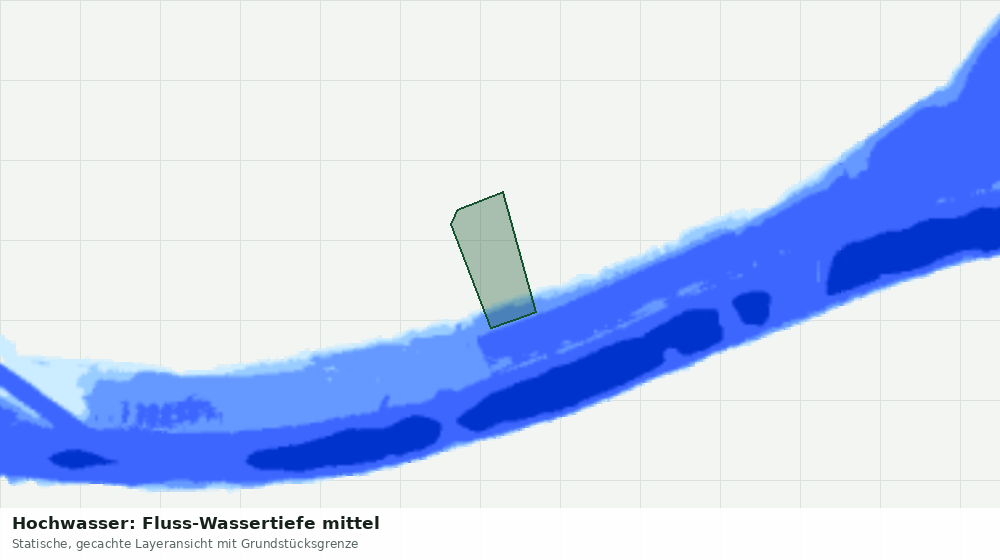Statische Kartenansicht: Hochwasser: Fluss-Wassertiefe mittel