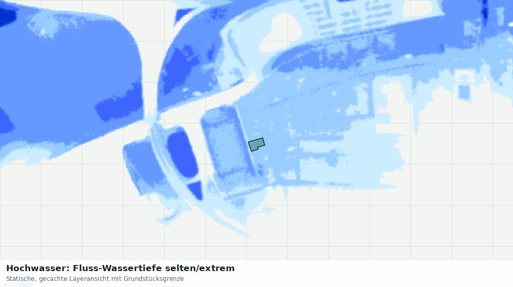 Statische Kartenansicht: Hochwasser: Fluss-Wassertiefe selten/extrem