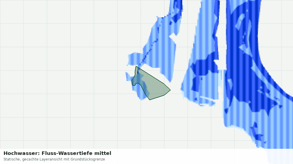 Statische Kartenansicht: Hochwasser: Fluss-Wassertiefe mittel