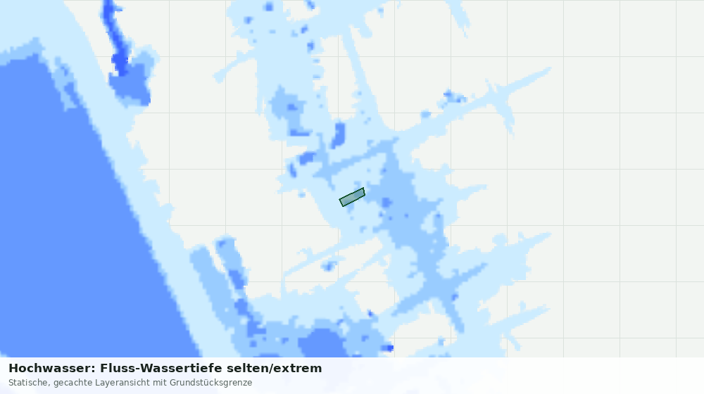 Statische Kartenansicht: Hochwasser: Fluss-Wassertiefe selten/extrem