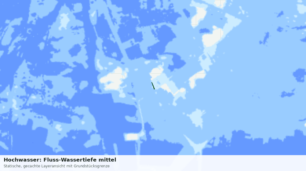 Statische Kartenansicht: Hochwasser: Fluss-Wassertiefe mittel