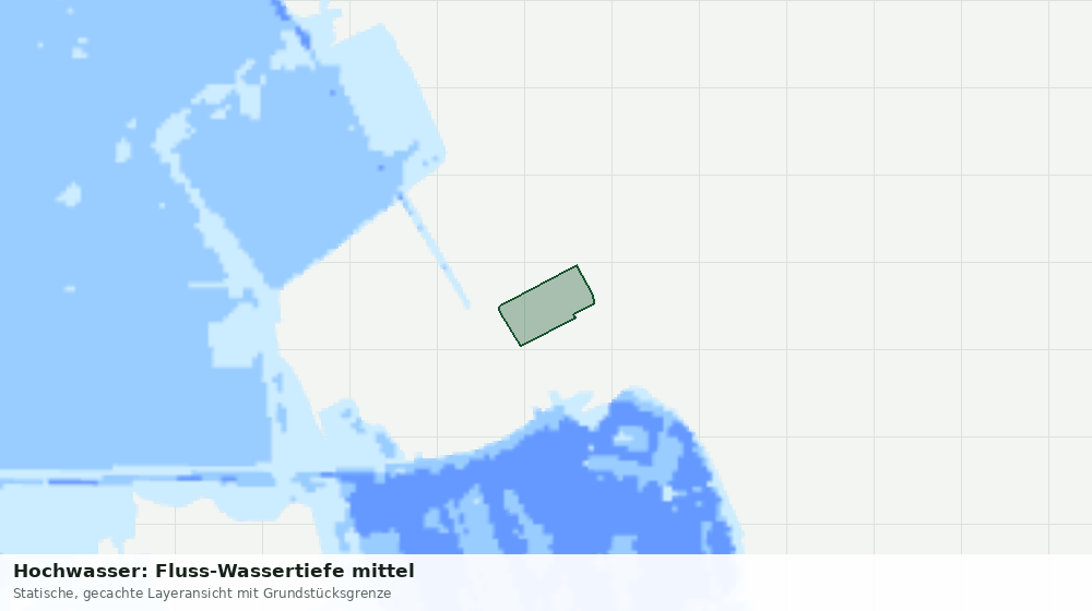 Statische Kartenansicht: Hochwasser: Fluss-Wassertiefe mittel