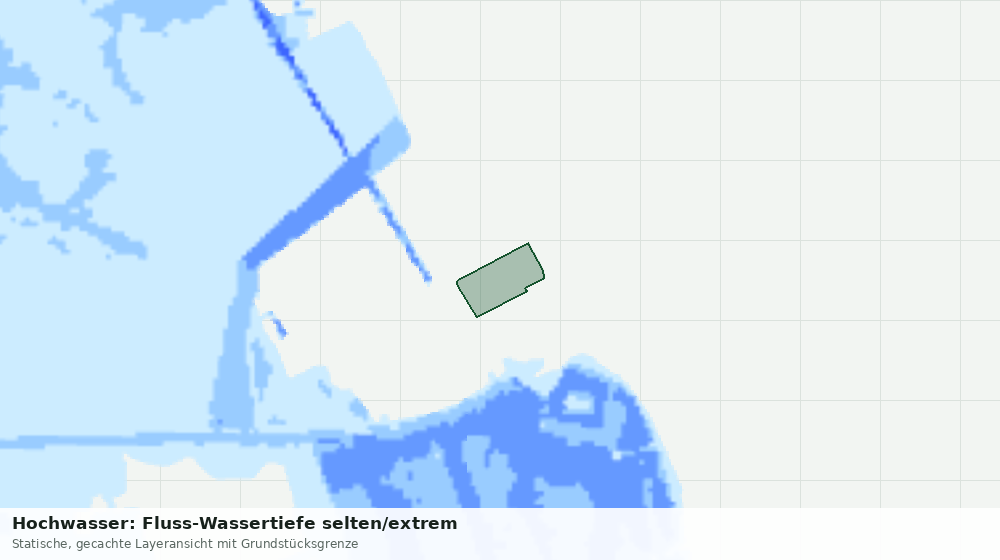 Statische Kartenansicht: Hochwasser: Fluss-Wassertiefe selten/extrem