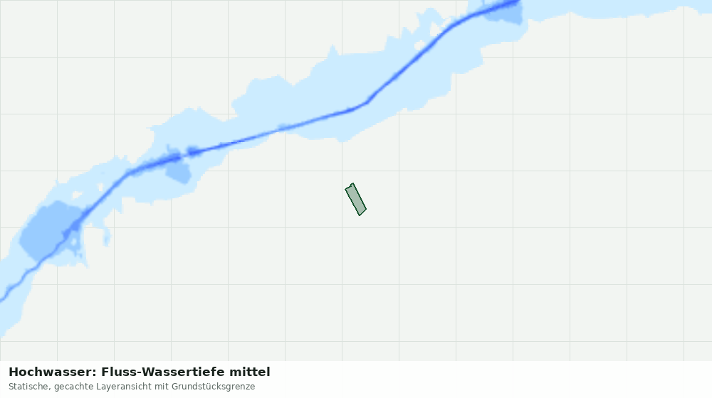 Statische Kartenansicht: Hochwasser: Fluss-Wassertiefe mittel