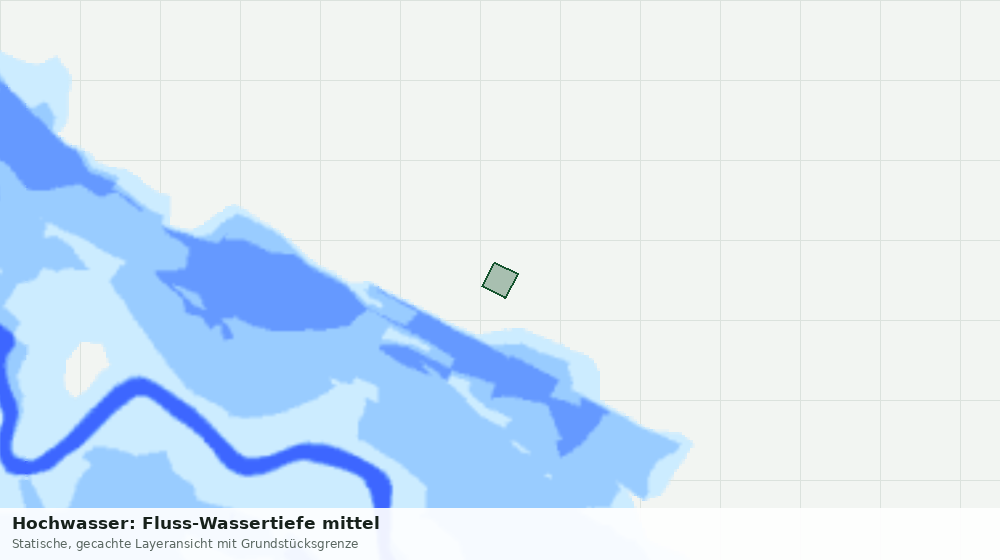 Statische Kartenansicht: Hochwasser: Fluss-Wassertiefe mittel